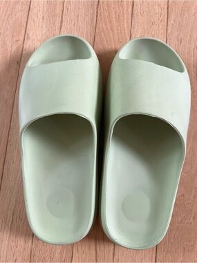 Light Green Slide Sandals